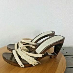 Italian Shoemakers Womens Wedge Sandals Sz9 Slipon